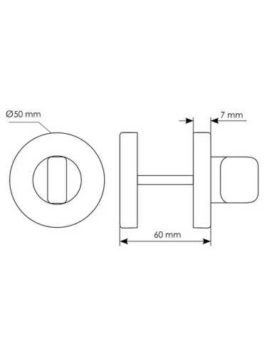 Завертка сантехническая Morelli Luxury LUX-WC-R5 CAFFE на круглой розетке цвет кофе