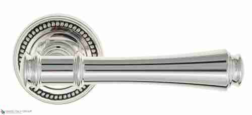 Дверная ручка Venezia "CALLISTO" D3 натуральное серебро + черный