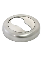 Накладка на замок Morelli Luxury LUX-KH-R4 NIS/NIK круглая под евроцилиндр, цвет матовый никель/никель