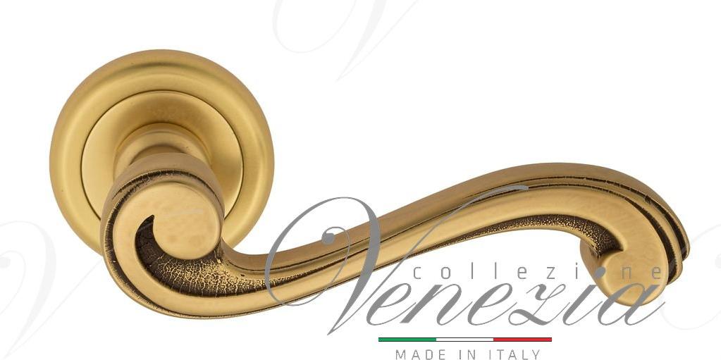 Ручка дверная межкомнатная Venezia Vivaldi D1 французское золото+коричневый