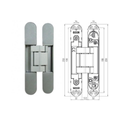 Петля дверная скрытой установки Krona Koblenz Kubica 7120 DXSX 120кг. мат.никель