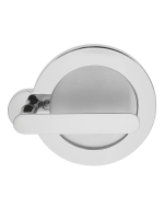 Ручка дверная Morelli Luxury PLANET CRO/CSA на круглом основании, цвет хром/мат.хром, латунь