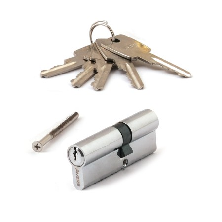 Цилиндр для замка ключ / ключ Avers ZC-80(35/45)-CR хром