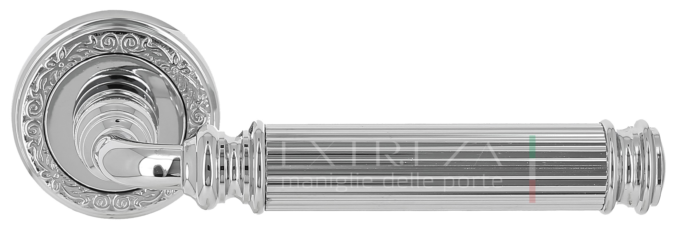 Ручка дверная Extreza BENITO (Бенито) 307 на розетке R06 полированный хром F04