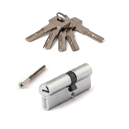 Цилиндр для замка ключ / ключ Avers ZM-80(35/45)-CR хром