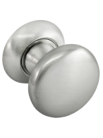 Ручка дверная круглая Morelli FOSTER MHR-1 SN на розетке, цвет белый никель