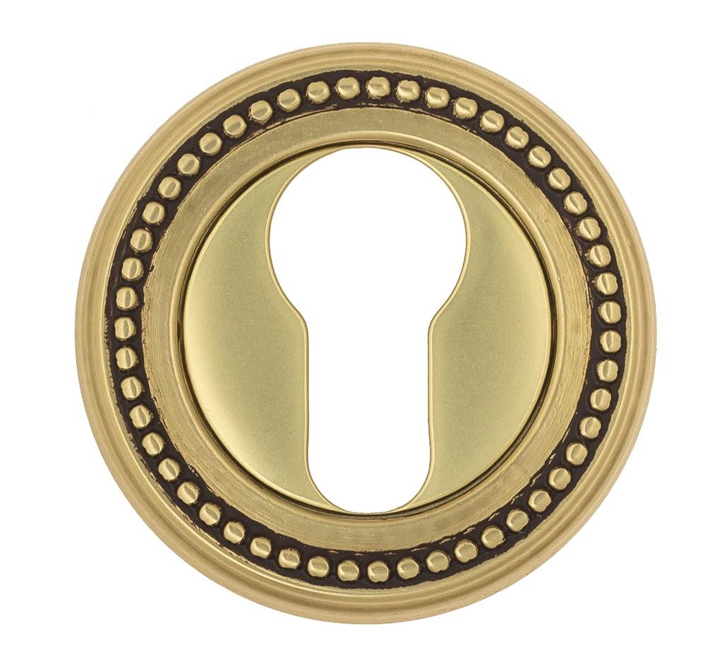 Накладка дверная с круглым основанием под цилиндр Venezia Cyl-1 D3 французское золото