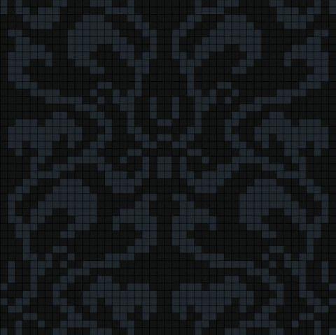 Мозаика Alma Панно 20 D-03 Black B чип 20х20 98х98