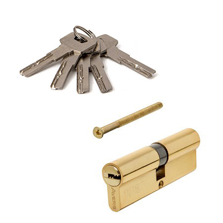 Цилиндр для замка ключ / ключ Avers ZM-90-G золото