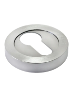 Накладка на замок Morelli Luxury LUX-KH-R2 CSA круглая под евроцилиндр, цвет матовый хром