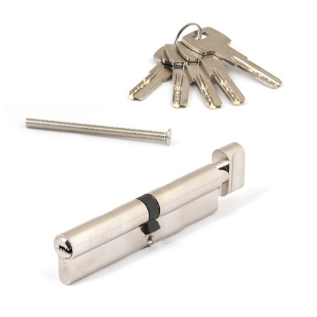 Цилиндр для замка ключ / вертушка Apecs SM-130-C-NI никель