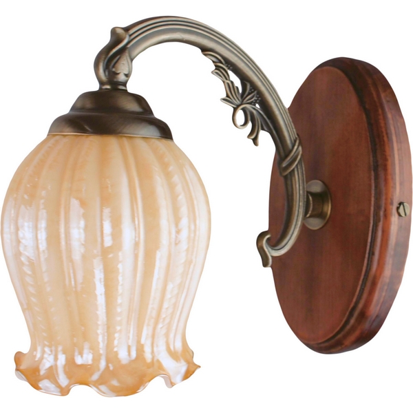 Бра N-Light 854-01-01 красное дерево+бронза