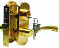 Ручка дверная на планке с защелкой ARCHIE T111-X11I-V1 матовое золото