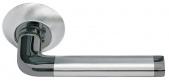Ручка дверная межкомнатная Morelli MH-03 SN/CP белый никель/полированный хром