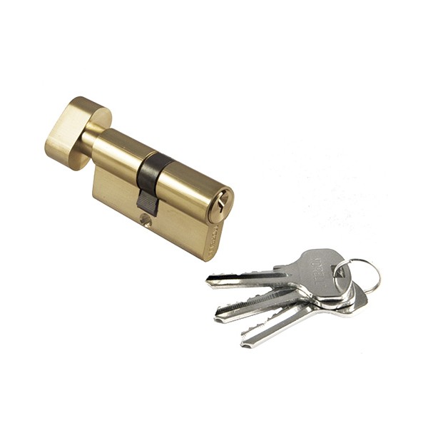 Цилиндр для замка Morelli 50CK PG золото ключ/вертушка
