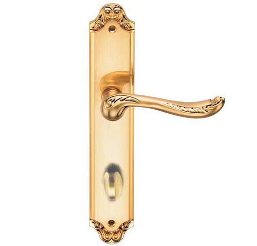 Ручка дверная на планке под фиксатор Archie Genesis ACANTO S. GOLD (OL) матовое золото