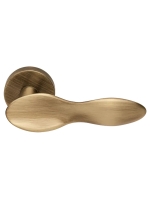 Ручка дверная Morelli Luxury LUNCH PF OBR раздельная на круглой розетке, цвет кофе, латунь