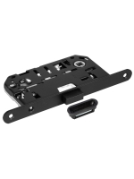 Защелка межкомнатная Morelli Luxury IM L B магнитная под цилиндр с ответной планкой, цвет черный