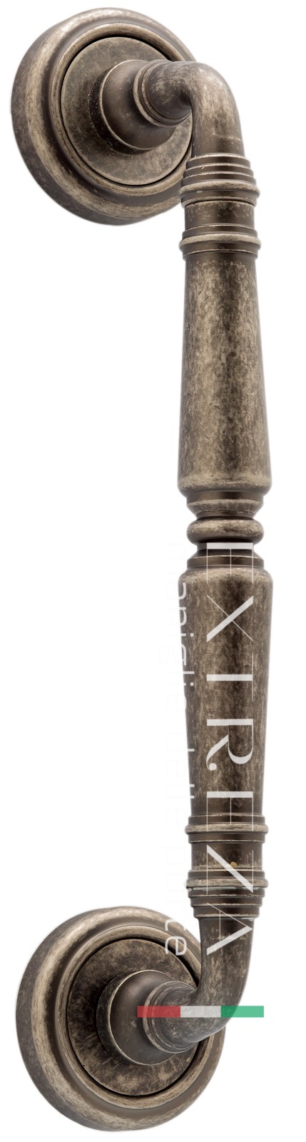 Ручка скоба дверная Extreza PETRA (Петра) 250 мм (205 мм) R01 античное серебро F45