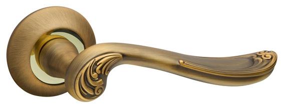 Ручка дверная межкомнатная Fuaro Art RM AB/GP-7 бронза/золото