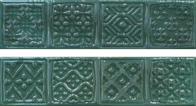 Плитка керамическая Cifre Opal Comp.Rodia Emerald декор 15х30