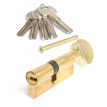 Цилиндр для замка ключ / вертушка Apecs Premier RT-80(35/45C)-C-G золото