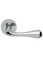 Ручка дверная Morelli Luxury ASTRO R2 CRO раздельная на круглой розетке, цвет хром, латунь