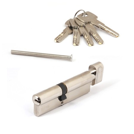Цилиндр для замка ключ / вертушка Apecs SM-100(45/55C)-C-NI никель