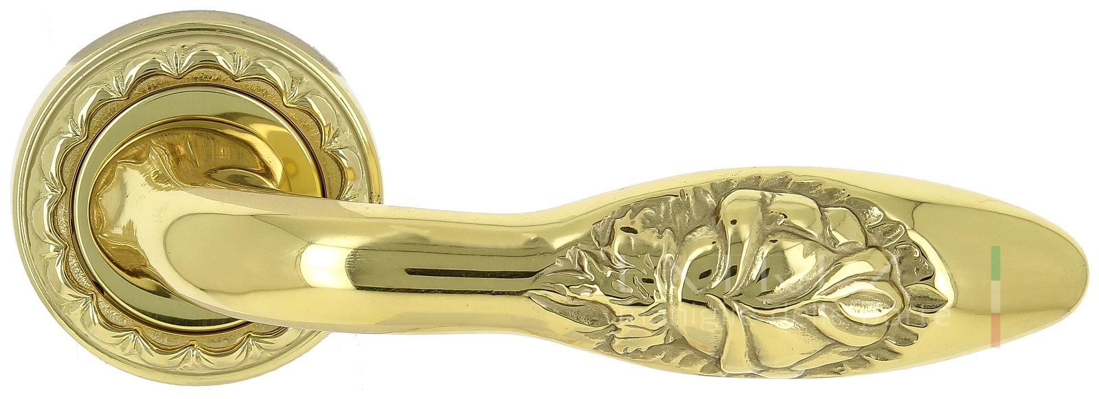 Ручка дверная Extreza MIREL-R на розетке R02 полированное золото F01