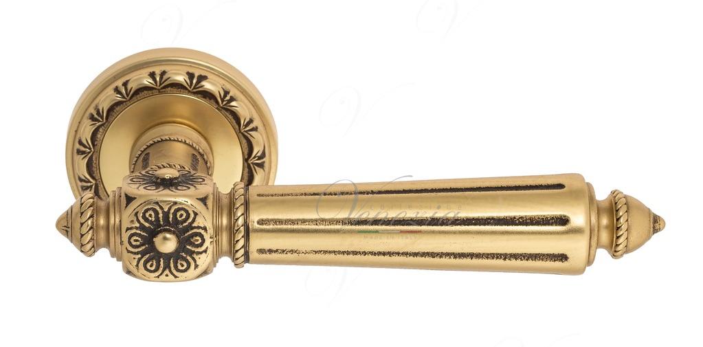 Ручка дверная межкомнатная Venezia Castello D2 французское золото+коричневый