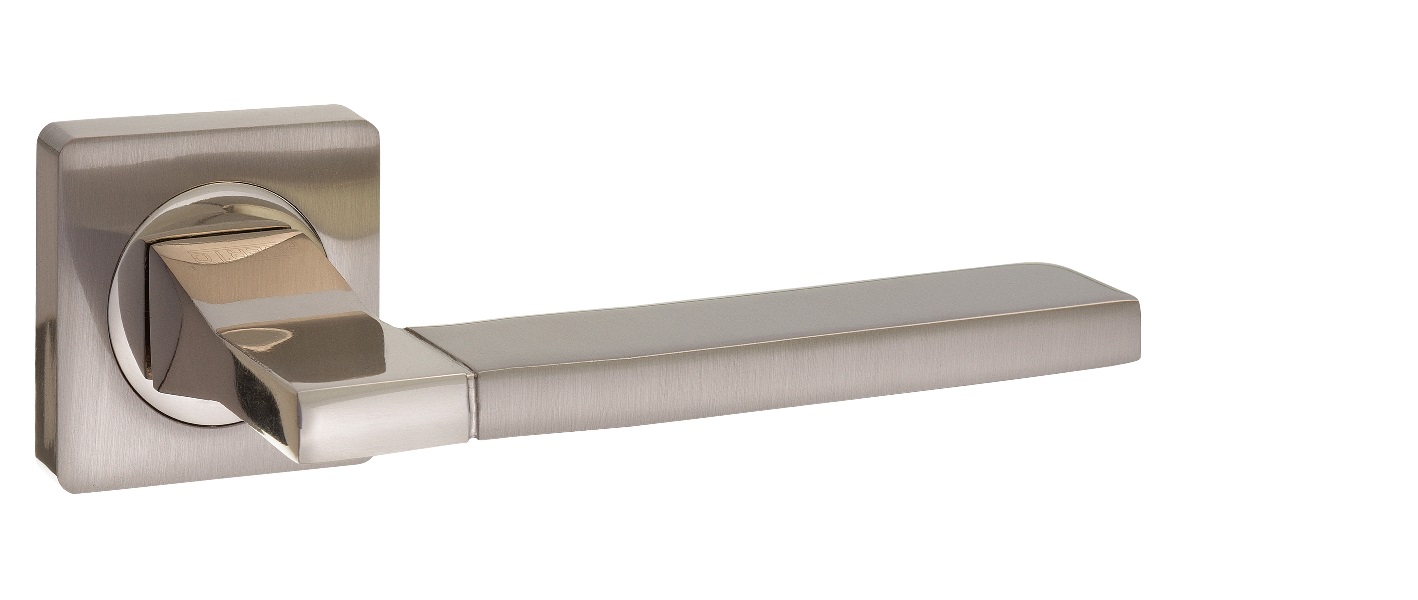 Ручка дверная PUERTO INAL 524-02 SN/NP ник мат/ ник бл КВ