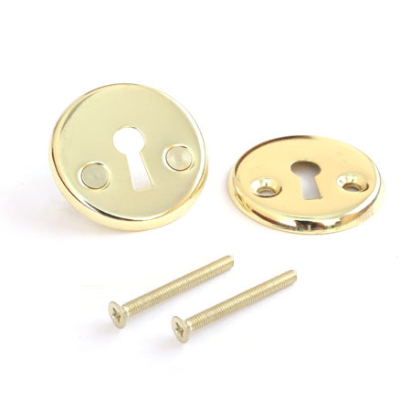 Накладка дверная с круглым основанием под сувальдный ключ Apecs DP-S-06-G золото