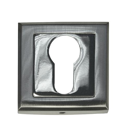 Накладка дверная с квадратным основанием под цилиндр Bussare B0-30 S.Chrome матовый хром
