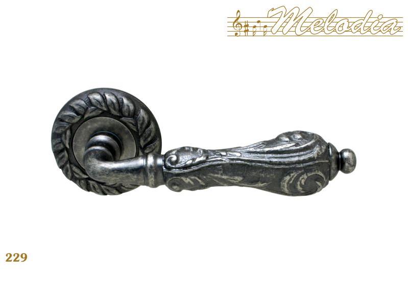 Ручка дверная межкомнатная Melodia Libra 229 60мм Античное серебро