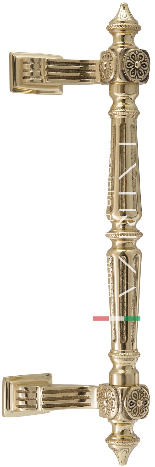 Ручка скоба дверная Extreza LEON (Леон) 277 мм (200 мм) полированное золото F01