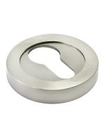 Накладка на замок Morelli Luxury LUX-KH-R2 NIS круглая под евроцилиндр, цвет матовый никель