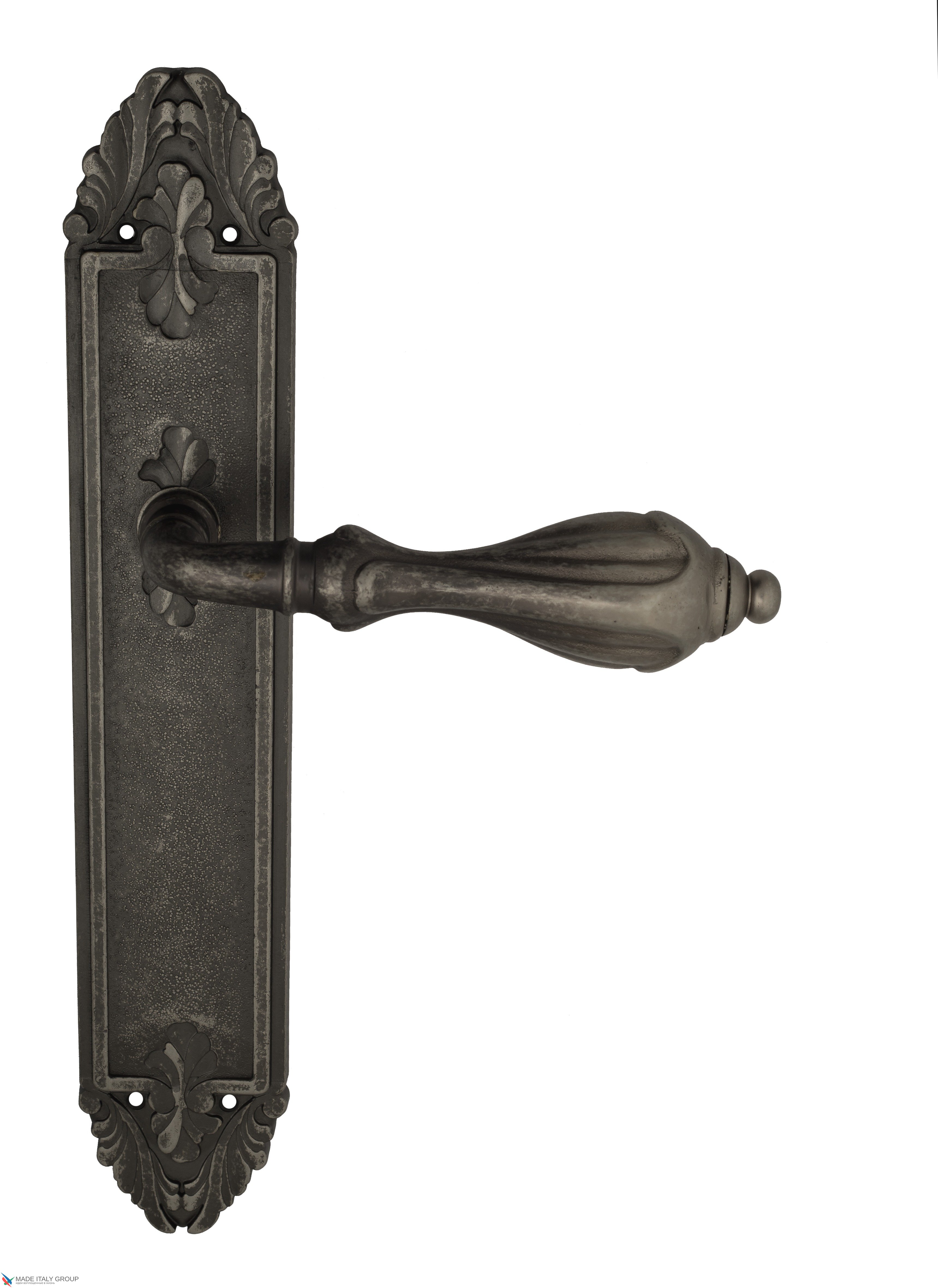 Дверная ручка Venezia "ANAFESTO" на планке PL90 античное серебро