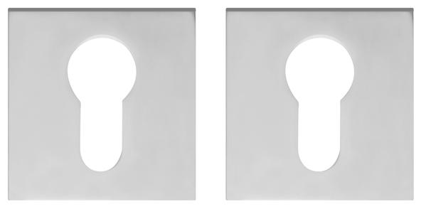 Накладка дверная с квадратным основанием под цилиндр Fuaro ET DM CP-8 хром