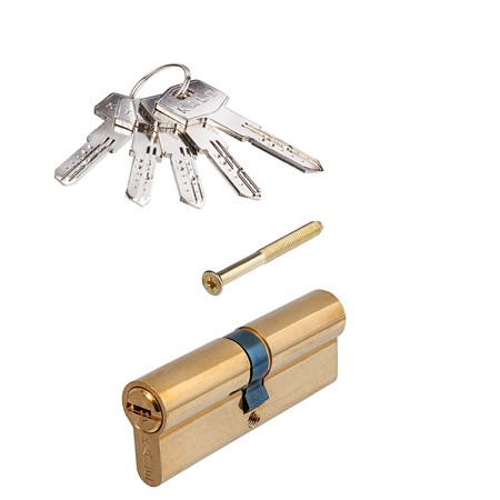 Цилиндр для замка ключ / ключ Kale Kilit 164BN-90(40+10+40)-BP-5KEY-STB 164BN000044 золото