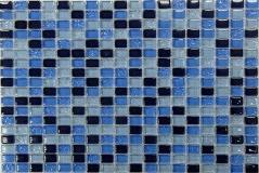 Мозаика Bonaparte стекло с камнем Blue Drops 8х15х15 30х30