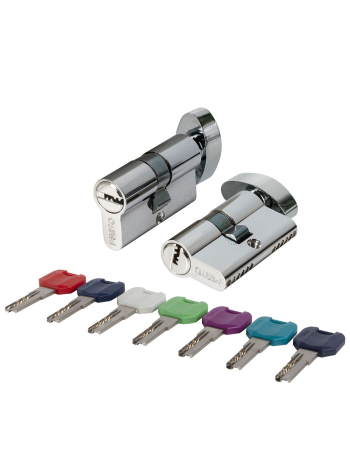 Цилиндровый Punto (Пунто) механизм MaxPro7002Knob52mm(21+10+21) SSC сатин.хром 7key с вертушкой