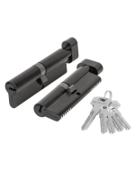 Цилиндровый Fuaro (Фуаро) механизм (200 ZM/120) 2000ZM Knob 120 (55+10+55) BL-24 черный 5Key с вертушкой