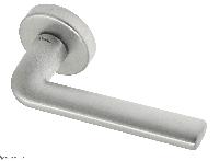 Дверная ручка на круглом основании Fratelli Cattini "LINEA" 7-CS матовый хром