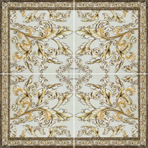 Керамогранит Infinity Ceramic Tiles Mola Di Bari Roseton Jade (4 шт.) декор 120х120