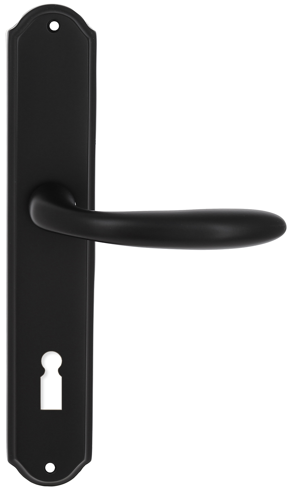 Ручка дверная Extreza COMO (Комо) 322 на планке PL01 KEY черный матовый F22