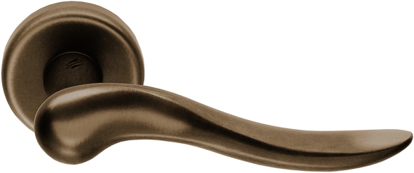 Ручка дверная на круглом основании Colombo Mach CD81RSB-OA матовая бронза