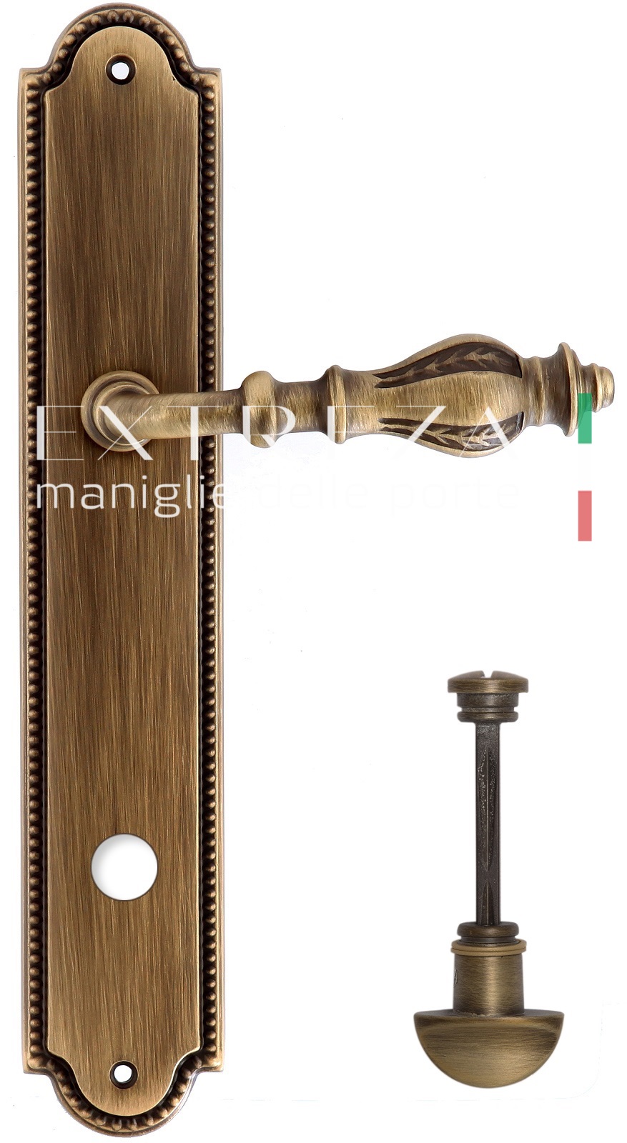 Ручка дверная Extreza EVITA (Эвита) 301 на планке PL03 WC матовая бронза F03