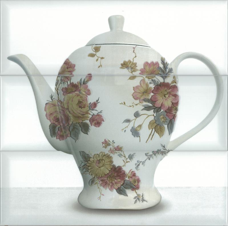 Плитка керамическая Absolut keramika Tea 02 Fosker Composicion Tea 03 White декор 30х30