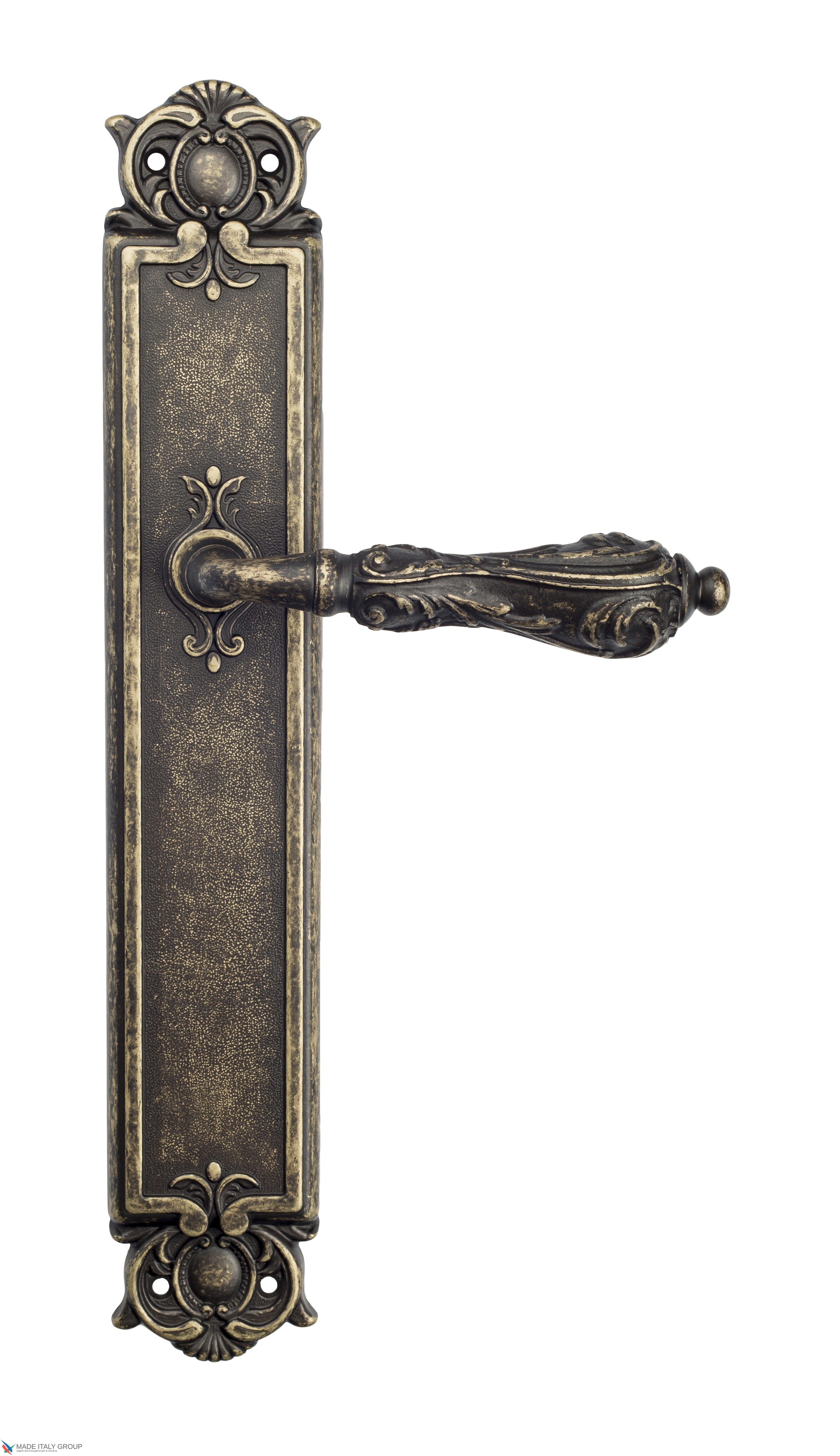 Дверная ручка Venezia "MONTE CRISTO" на планке PL97 античная бронза