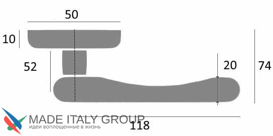 Дверная ручка Venezia "EXA" D1 античное серебро